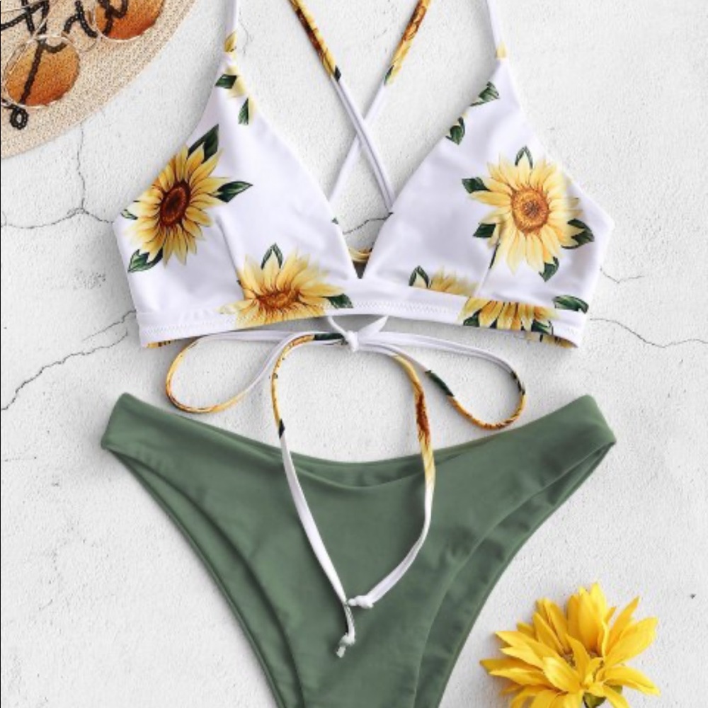 Sun flower bathing suit set